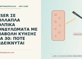 laser σε πολλαπλά κολπικά κονδυλώματα πριν από κύηση