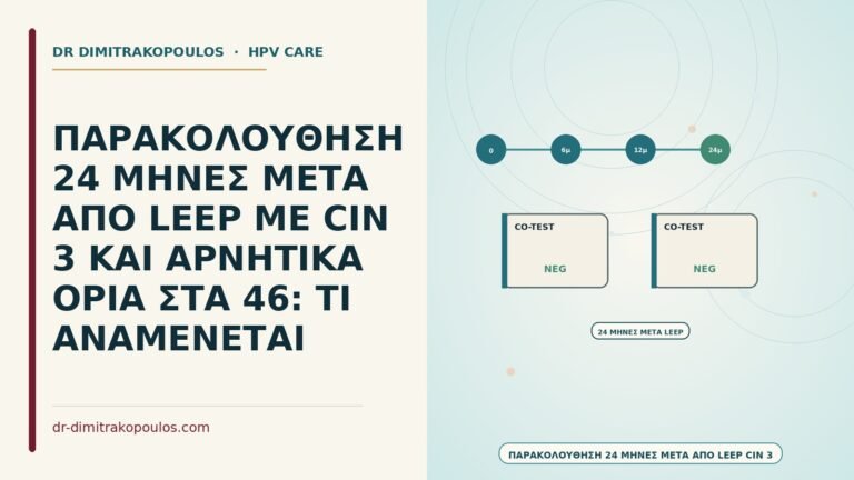 παρακολούθηση 24 μήνες μετά από LEEP