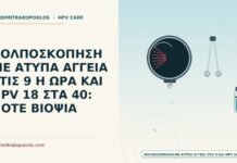 κολποσκόπηση με άτυπα αγγεία στις 9 και HPV 18