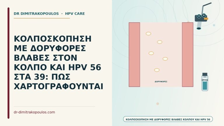 κολποσκόπηση με δορυφόρες βλάβες κόλπου και HPV 56
