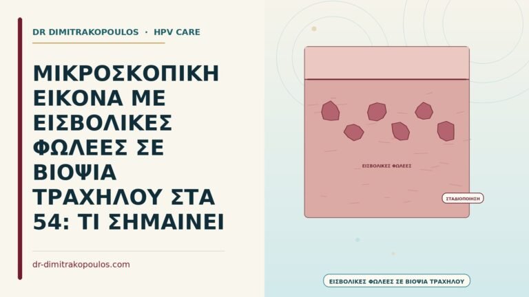 μικροσκοπική εικόνα με εισβολικές φωλεές βιοψίας τραχήλου