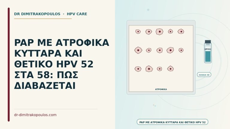 Παπ με ατροφικά κύτταρα και HPV 52