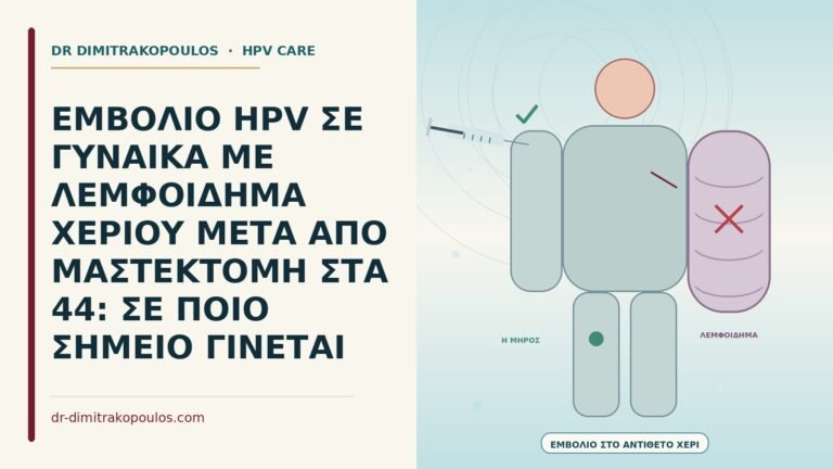 εμβόλιο HPV με λεμφοίδημα χεριού