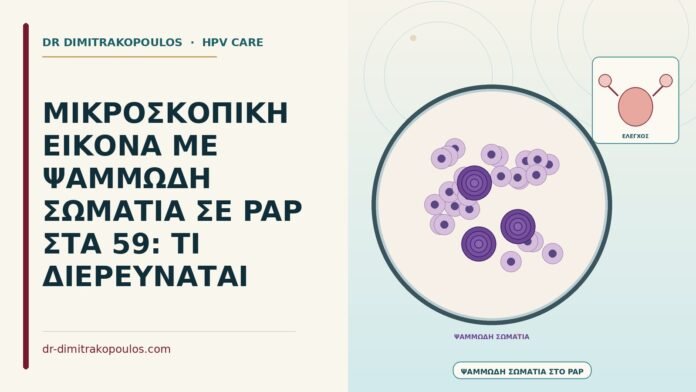 ΜΙΚΡΟΣΚΟΠΙΚΗ ΕΙΚΟΝΑ ΜΕ ΨΑΜΜΩΔΗ ΣΩΜΑΤΙΑ ΣΕ PAP ΣΤΑ 59: ΤΙ ΔΙΕΡΕΥΝΑΤΑΙ μικροσκοπική εικόνα με ψαμμώδη σωμάτια