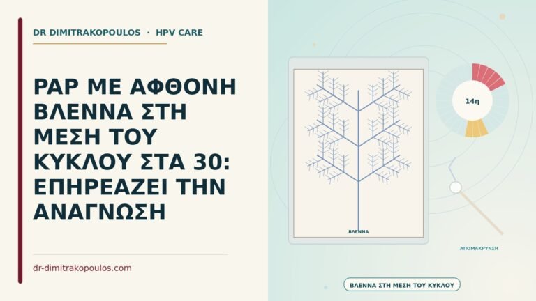 Παπ με άφθονη βλέννα στη μέση του κύκλου