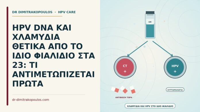 HPV DNA ΚΑΙ ΧΛΑΜΥΔΙΑ ΘΕΤΙΚΑ ΑΠΟ ΤΟ ΙΔΙΟ ΦΙΑΛΙΔΙΟ ΣΤΑ 23: ΤΙ ΑΝΤΙΜΕΤΩΠΙΖΕΤΑΙ ΠΡΩΤΑ HPV DNA και χλαμύδια από το ίδιο φιαλίδιο