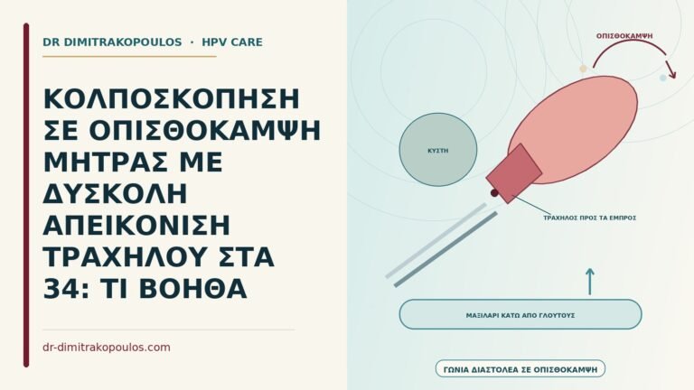 κολποσκόπηση σε οπισθοκάμψη μήτρας