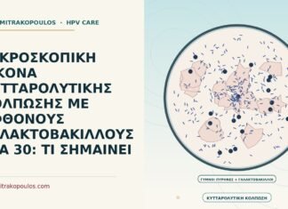 ΜΙΚΡΟΣΚΟΠΙΚΗ ΕΙΚΟΝΑ ΚΥΤΤΑΡΟΛΥΤΙΚΗΣ ΚΟΛΠΩΣΗΣ ΜΕ ΑΦΘΟΝΟΥΣ ΓΑΛΑΚΤΟΒΑΚΙΛΛΟΥΣ ΣΤΑ 30: ΤΙ ΣΗΜΑΙΝΕΙ μικροσκοπική εικόνα κυτταρολυτικής κόλπωσης