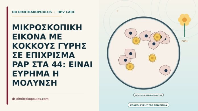 μικροσκοπική εικόνα με κόκκους γύρης