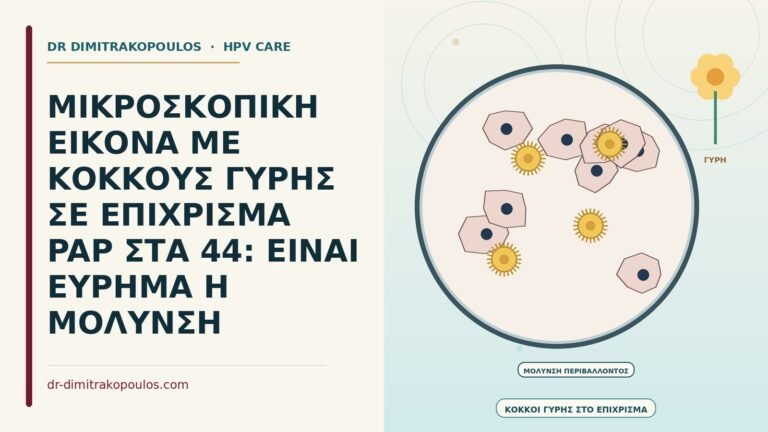 μικροσκοπική εικόνα με κόκκους γύρης