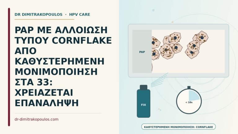 Παπ με αλλοίωση από καθυστερημένη μονιμοποίηση