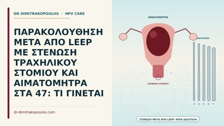 παρακολούθηση μετά από LEEP με στένωση στομίου