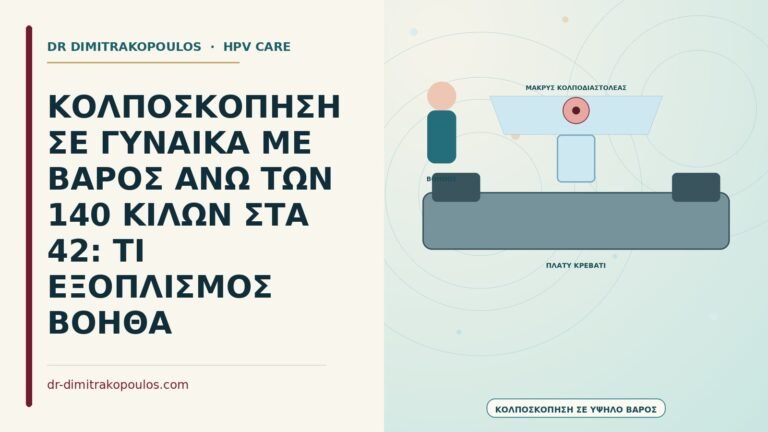 κολποσκόπηση σε γυναίκα με υψηλό βάρος