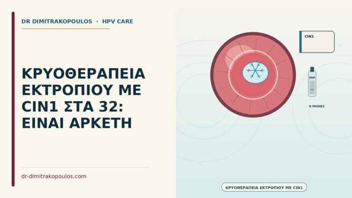 ΚΡΥΟΘΕΡΑΠΕΙΑ ΕΚΤΡΟΠΙΟΥ ΜΕ CIN1 ΣΤΑ 32: ΕΙΝΑΙ ΑΡΚΕΤΗ κρυοθεραπεία εκτροπίου με CIN1
