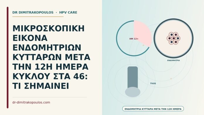 μικροσκοπική εικόνα ενδομητρίων κυττάρων