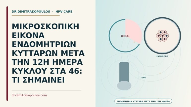 μικροσκοπική εικόνα ενδομητρίων κυττάρων