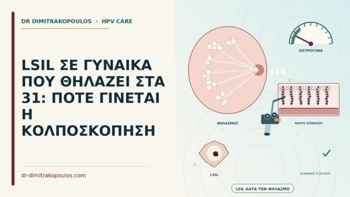 LSIL ΣΕ ΓΥΝΑΙΚΑ ΠΟΥ ΘΗΛΑΖΕΙ ΣΤΑ 31: ΠΟΤΕ ΓΙΝΕΤΑΙ Η ΚΟΛΠΟΣΚΟΠΗΣΗ LSIL σε γυναίκα που θηλάζει