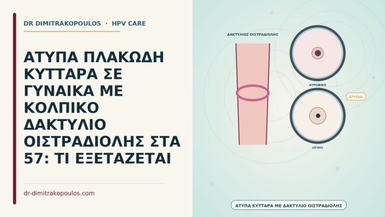 άτυπα πλακώδη κύτταρα με κολπικό δακτύλιο οιστραδιόλης