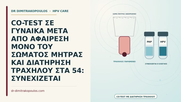 co-test μετά από αφαίρεση σώματος μήτρας με διατήρηση τραχήλου