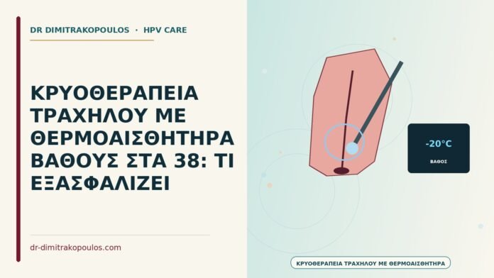 ΚΡΥΟΘΕΡΑΠΕΙΑ ΤΡΑΧΗΛΟΥ ΜΕ ΘΕΡΜΟΑΙΣΘΗΤΗΡΑ ΒΑΘΟΥΣ ΣΤΑ 38: ΤΙ ΕΞΑΣΦΑΛΙΖΕΙ κρυοθεραπεία τραχήλου με θερμοαισθητήρα