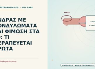 ΑΝΔΡΑΣ ΜΕ ΚΟΝΔΥΛΩΜΑΤΑ ΚΑΙ ΦΙΜΩΣΗ ΣΤΑ 40: ΤΙ ΘΕΡΑΠΕΥΕΤΑΙ ΠΡΩΤΑ κονδυλώματα και φίμωση