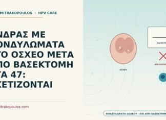 ΑΝΔΡΑΣ ΜΕ ΚΟΝΔΥΛΩΜΑΤΑ ΣΤΟ ΟΣΧΕΟ ΜΕΤΑ ΑΠΟ ΒΑΣΕΚΤΟΜΗ ΣΤΑ 47: ΣΧΕΤΙΖΟΝΤΑΙ κονδυλώματα οσχέου μετά από βασεκτομή