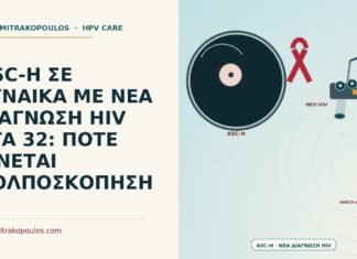 ASC-H ΣΕ ΓΥΝΑΙΚΑ ΜΕ ΝΕΑ ΔΙΑΓΝΩΣΗ HIV ΣΤΑ 32: ΠΟΤΕ ΓΙΝΕΤΑΙ ΚΟΛΠΟΣΚΟΠΗΣΗ ASC-H με νέα διάγνωση HIV