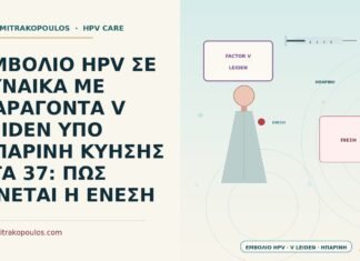ΕΜΒΟΛΙΟ HPV ΣΕ ΓΥΝΑΙΚΑ ΜΕ ΠΑΡΑΓΟΝΤΑ V LEIDEN ΥΠΟ ΗΠΑΡΙΝΗ ΚΥΗΣΗΣ ΣΤΑ 37: ΠΩΣ ΓΙΝΕΤΑΙ Η ΕΝΕΣΗ εμβόλιο HPV με παράγοντα V Leiden υπό ηπαρίνη