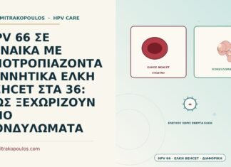 HPV 66 ΣΕ ΓΥΝΑΙΚΑ ΜΕ ΥΠΟΤΡΟΠΙΑΖΟΝΤΑ ΓΕΝΝΗΤΙΚΑ ΕΛΚΗ BEHCET ΣΤΑ 36: ΠΩΣ ΞΕΧΩΡΙΖΟΥΝ ΑΠΟ ΚΟΝΔΥΛΩΜΑΤΑ HPV 66 με υποτροπιάζοντα έλκη Behçet