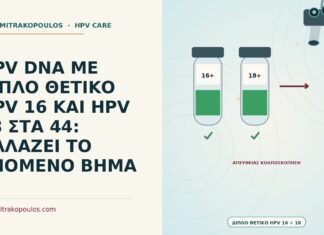 HPV DNA ΜΕ ΔΙΠΛΟ ΘΕΤΙΚΟ HPV 16 ΚΑΙ HPV 18 ΣΤΑ 44: ΑΛΛΑΖΕΙ ΤΟ ΕΠΟΜΕΝΟ ΒΗΜΑ διπλό θετικό HPV 16 και 18