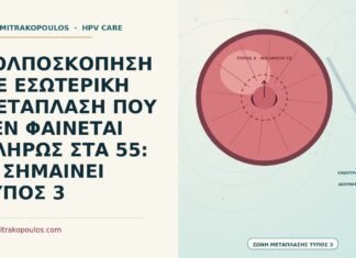 ΚΟΛΠΟΣΚΟΠΗΣΗ ΜΕ ΕΣΩΤΕΡΙΚΗ ΜΕΤΑΠΛΑΣΗ ΠΟΥ ΔΕΝ ΦΑΙΝΕΤΑΙ ΠΛΗΡΩΣ ΣΤΑ 55: ΤΙ ΣΗΜΑΙΝΕΙ ΤΥΠΟΣ 3 κολποσκόπηση με ζώνη μετάπλασης τύπου 3