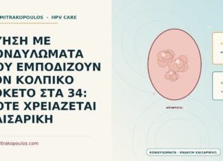 ΚΥΗΣΗ ΜΕ ΚΟΝΔΥΛΩΜΑΤΑ ΠΟΥ ΕΜΠΟΔΙΖΟΥΝ ΤΟΝ ΚΟΛΠΙΚΟ ΤΟΚΕΤΟ ΣΤΑ 34: ΠΟΤΕ ΧΡΕΙΑΖΕΤΑΙ ΚΑΙΣΑΡΙΚΗ κονδυλώματα που εμποδίζουν τον κολπικό τοκετό