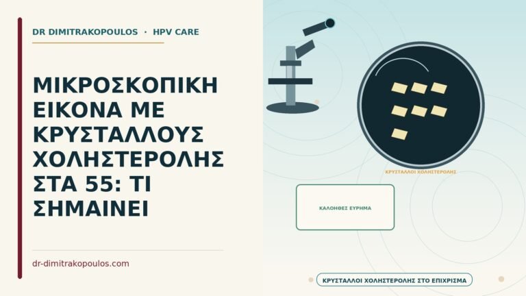 κρυστάλλοι χοληστερόλης στο επίχρισμα