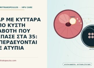 PAP ΜΕ ΚΥΤΤΑΡΑ ΑΠΟ ΚΥΣΤΗ NABOTH ΠΟΥ ΕΣΠΑΣΕ ΣΤΑ 35: ΜΠΕΡΔΕΥΟΝΤΑΙ ΜΕ ΑΤΥΠΙΑ Παπ με κύτταρα από κύστη Naboth