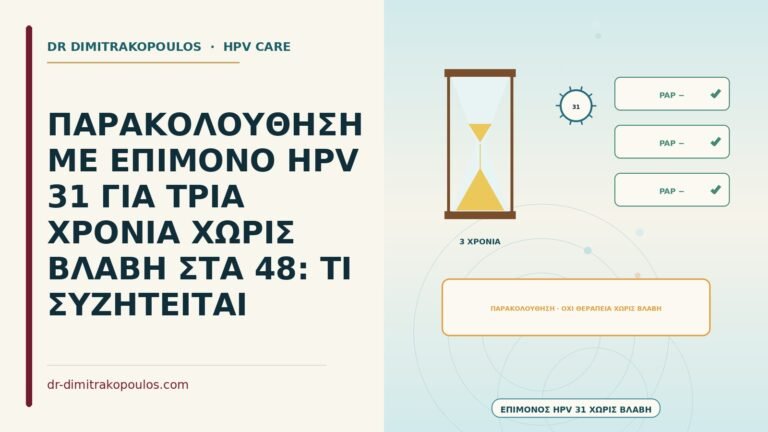 επίμονος HPV 31 τρία χρόνια χωρίς βλάβη