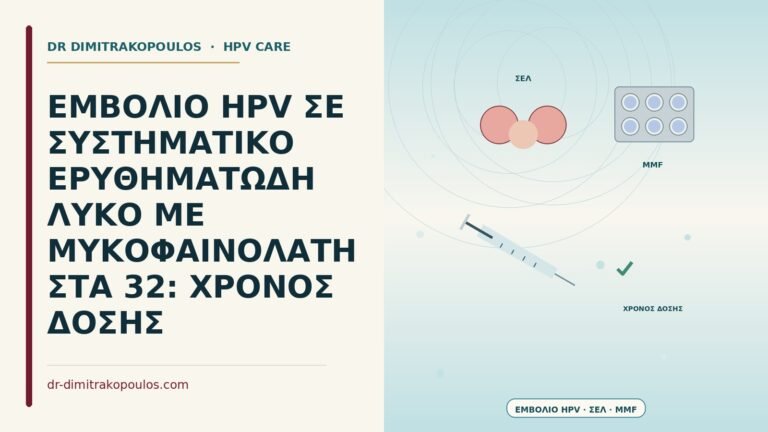 εμβόλιο HPV σε ΣΕΛ με μυκοφαινολάτη