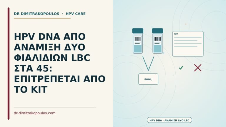 HPV DNA από ανάμιξη δύο φιαλιδίων LBC