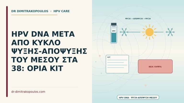 HPV DNA μετά από κύκλο ψύξης-απόψυξης του μέσου