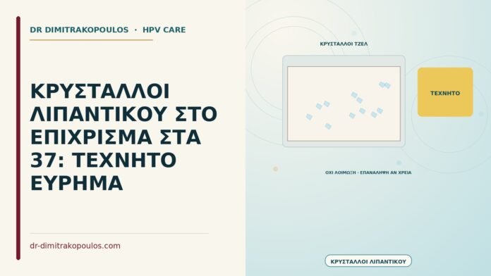κρύσταλλοι λιπαντικού στο επίχρισμα