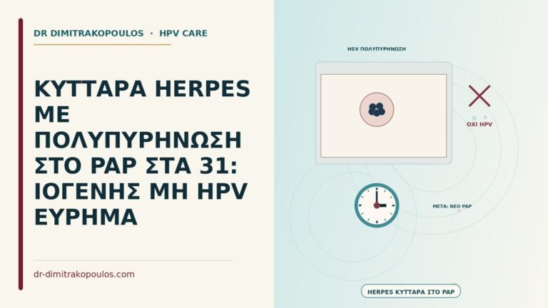 κύτταρα herpes με πολυπυρήνωση στο Παπ