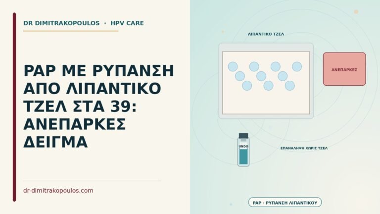 Παπ με ρύπανση από λιπαντικό τζελ