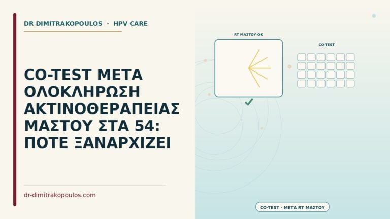 co-test μετά ολοκλήρωση ακτινοθεραπείας μαστού