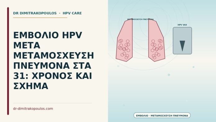 εμβόλιο HPV μετά μεταμόσχευση πνεύμονα