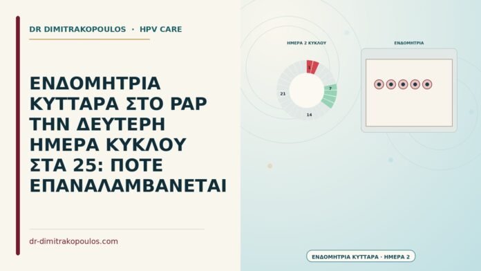 ΕΝΔΟΜΗΤΡΙΑ ΚΥΤΤΑΡΑ ΣΤΟ PAP ΤΗΝ ΔΕΥΤΕΡΗ ΗΜΕΡΑ ΚΥΚΛΟΥ ΣΤΑ 25: ΠΟΤΕ ΕΠΑΝΑΛΑΜΒΑΝΕΤΑΙ ενδομήτρια κύτταρα στο Παπ την δεύτερη ημέρα κύκλου
