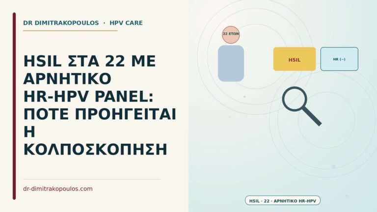 HSIL στα 22 με αρνητικό HR-HPV panel