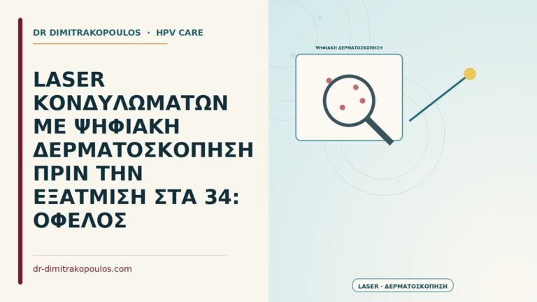 laser κονδυλωμάτων με ψηφιακή δερματοσκόπηση πριν την εξάτμιση