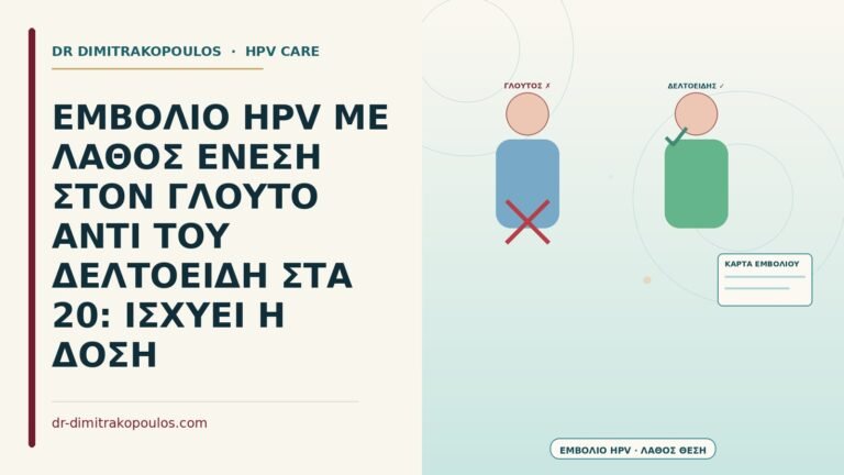 εμβόλιο HPV με ένεση στον γλουτό