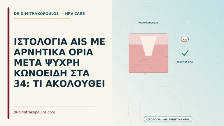 AIS με αρνητικά όρια μετά ψυχρή κωνοειδή