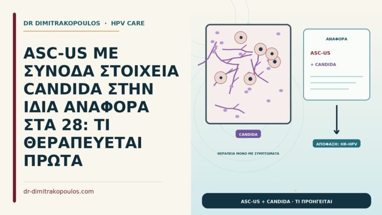 ASC-US με συνοδά στοιχεία Candida