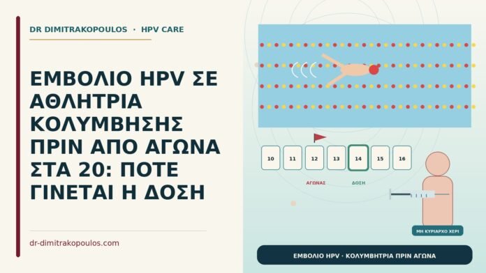 εμβόλιο HPV σε κολυμβήτρια πριν από αγώνα